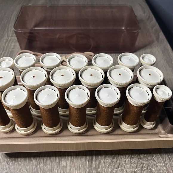 Vintage Clairol Custom Caresetter 20 Velvet KF-20‎ Hot Rollers NO Clips Works - Picture 3 of 6